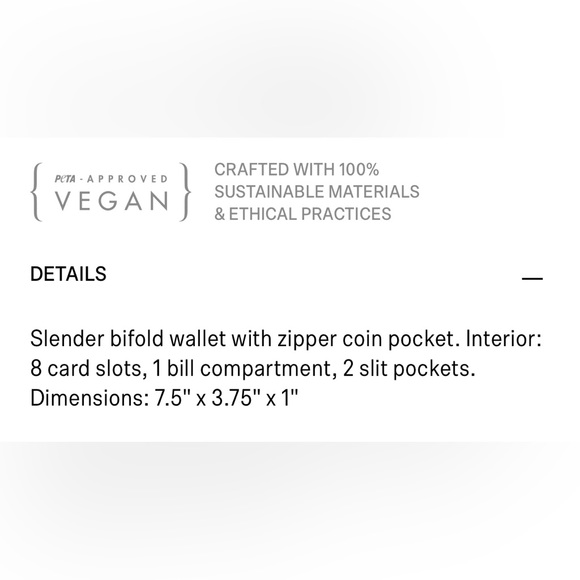 Matt & Nat Reid Vegan Black Wallet - Picture 4 of 11